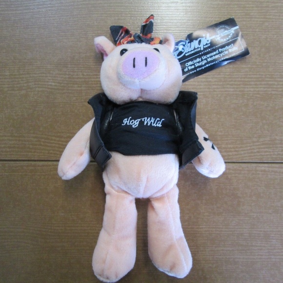 Sturgis 2005 Motorcycle Rally 9" Hog Wild Plush Porky Pig Doll - Picture 1 of 10